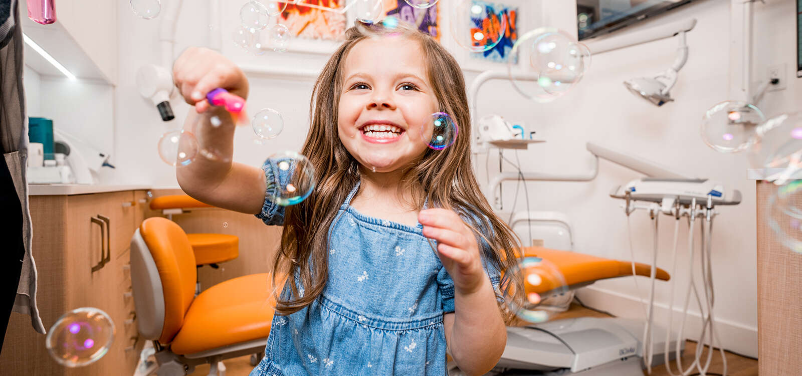 Happy child after dental treatment